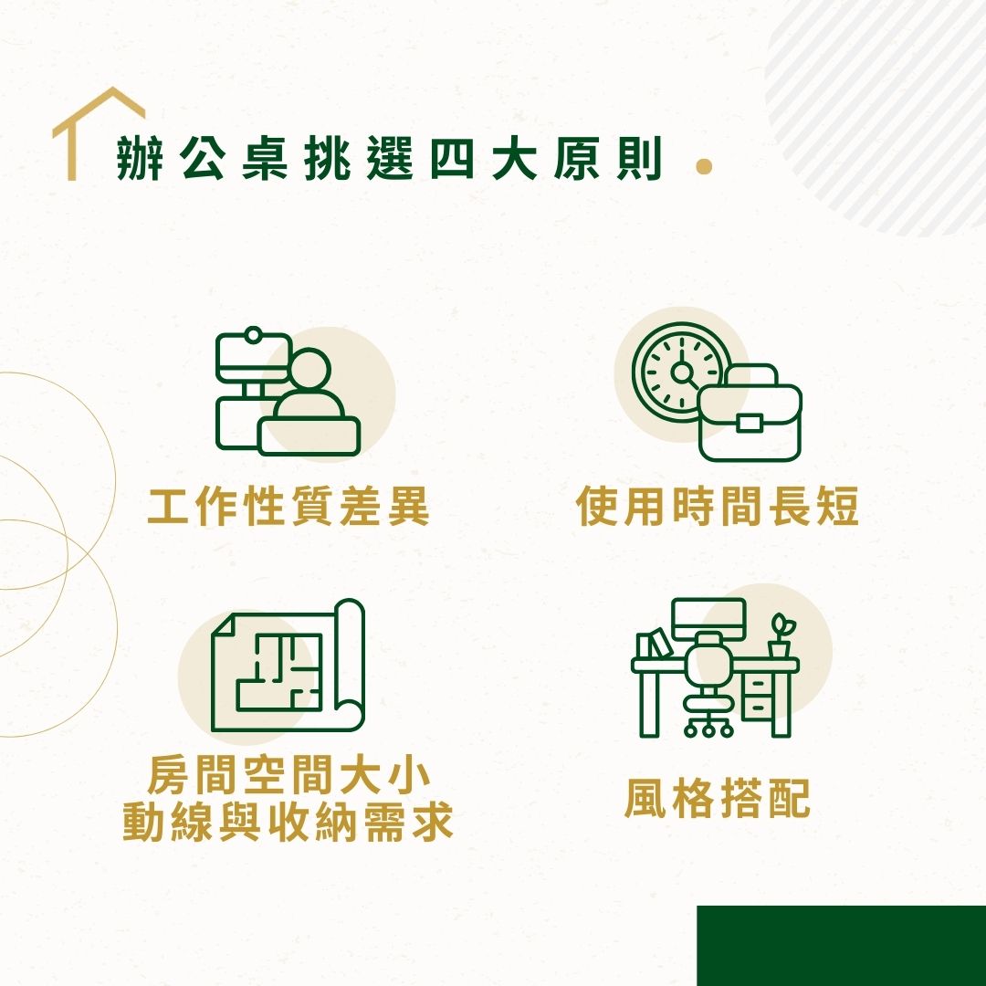 辦公桌挑選原則
