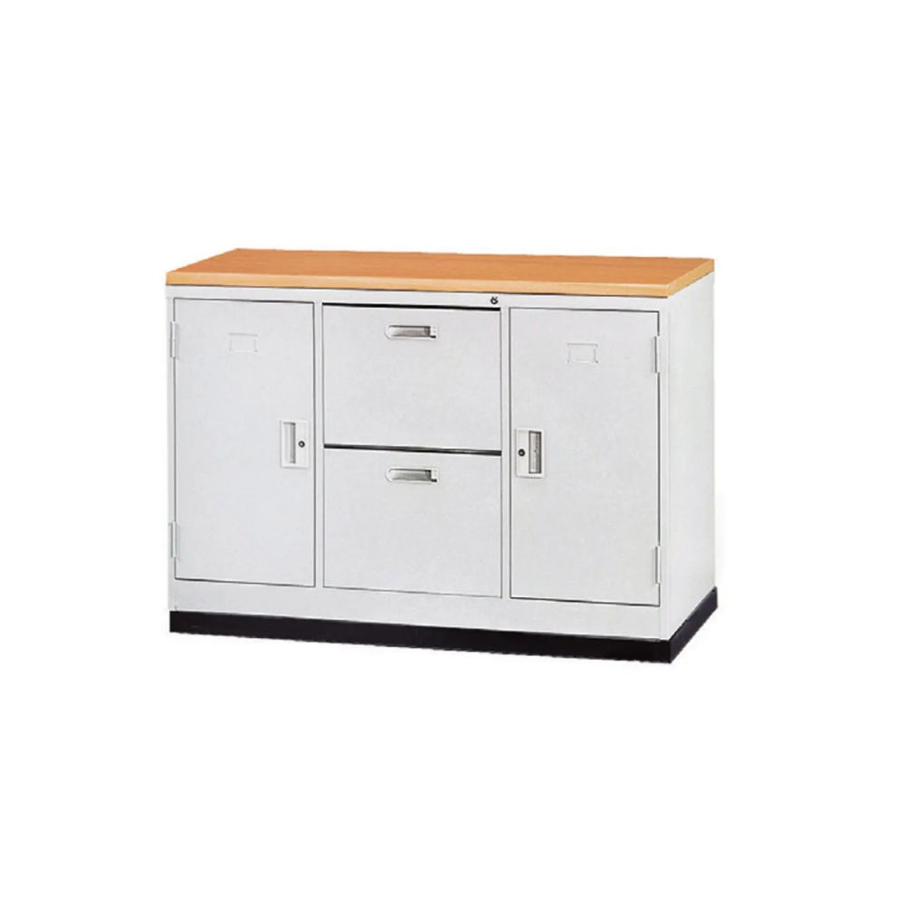 4尺二抽隔間櫃(木紋面板)