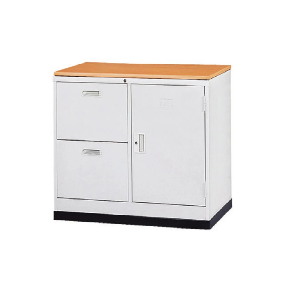 3尺二抽隔間櫃(木紋面板)