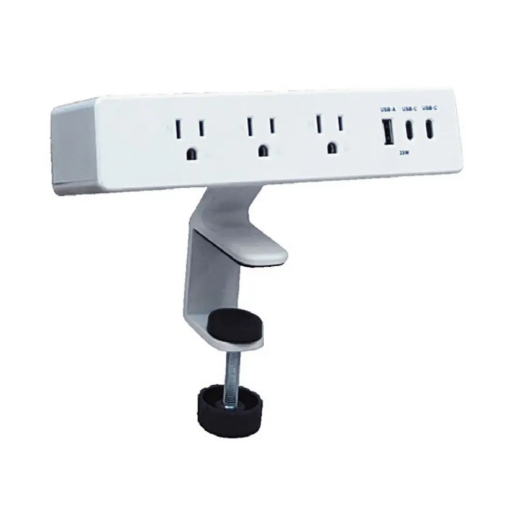 前後雙向多功能延長線(桌夾款)