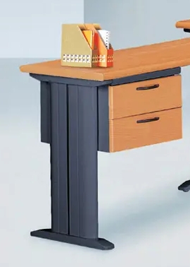 SCD辦公桌木紋面深灰桌體(空桌)