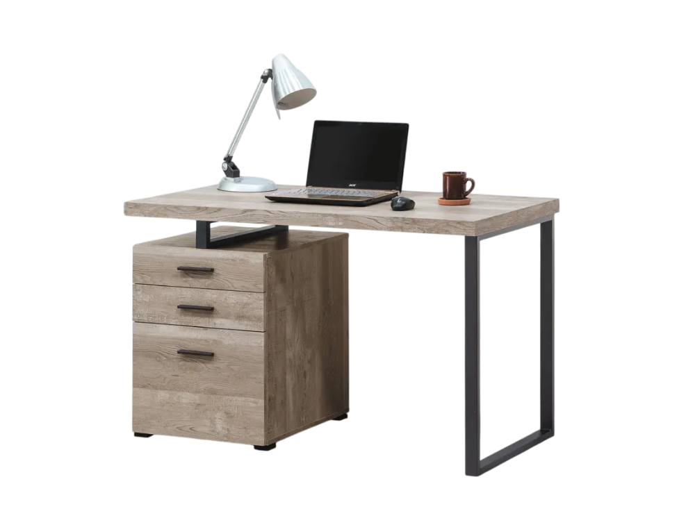 仿古橡木色康迪仕摩登電腦書桌