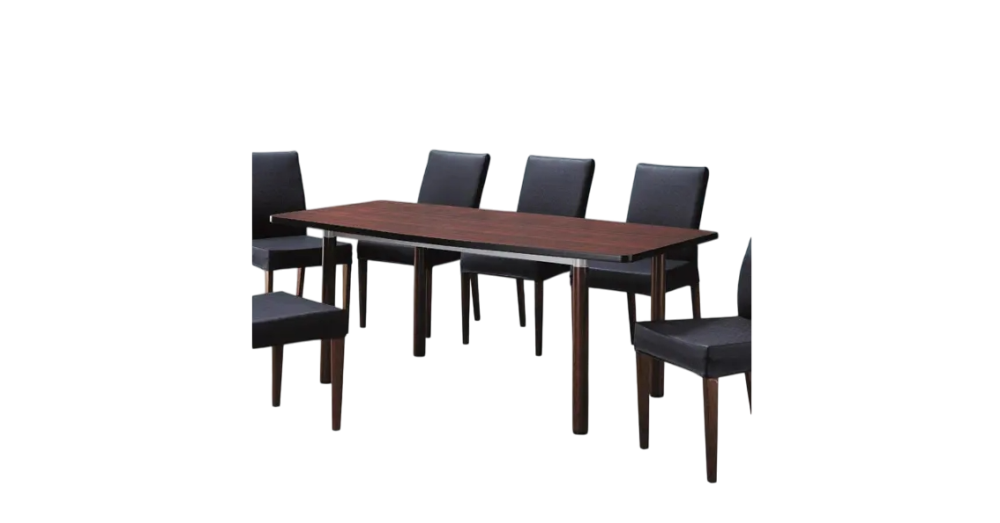 胡桃檯面長型會議桌