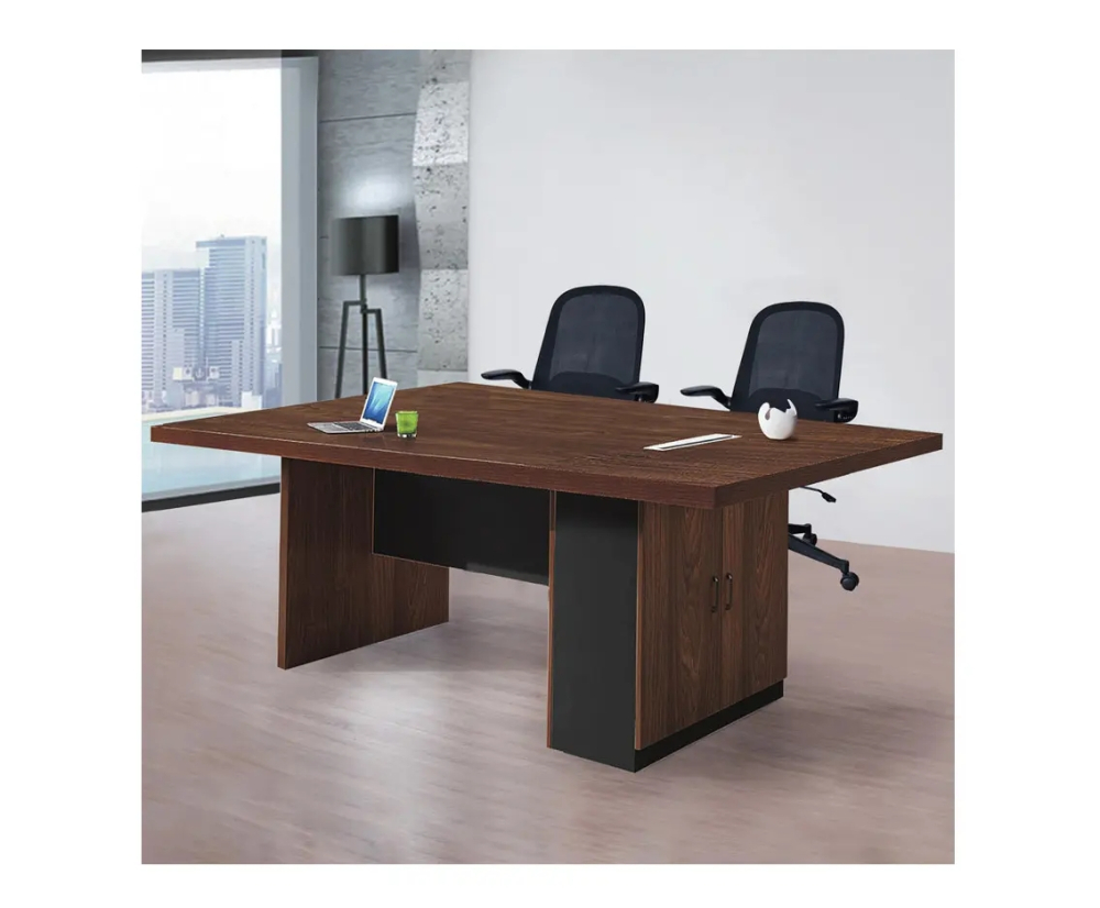 格萊克大理胡桃鐵灰會議桌