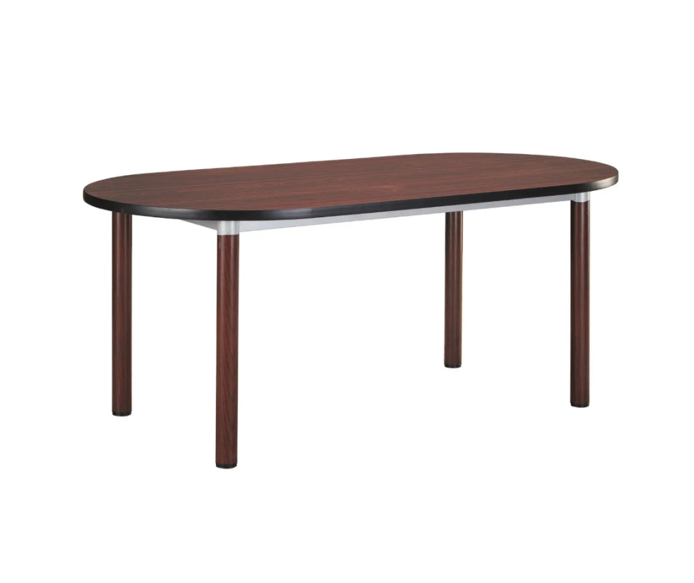 胡桃檯面橢圓會議桌