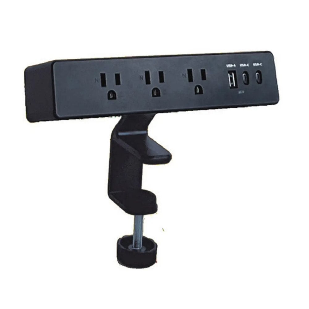 前後雙向多功能延長線(桌夾款)