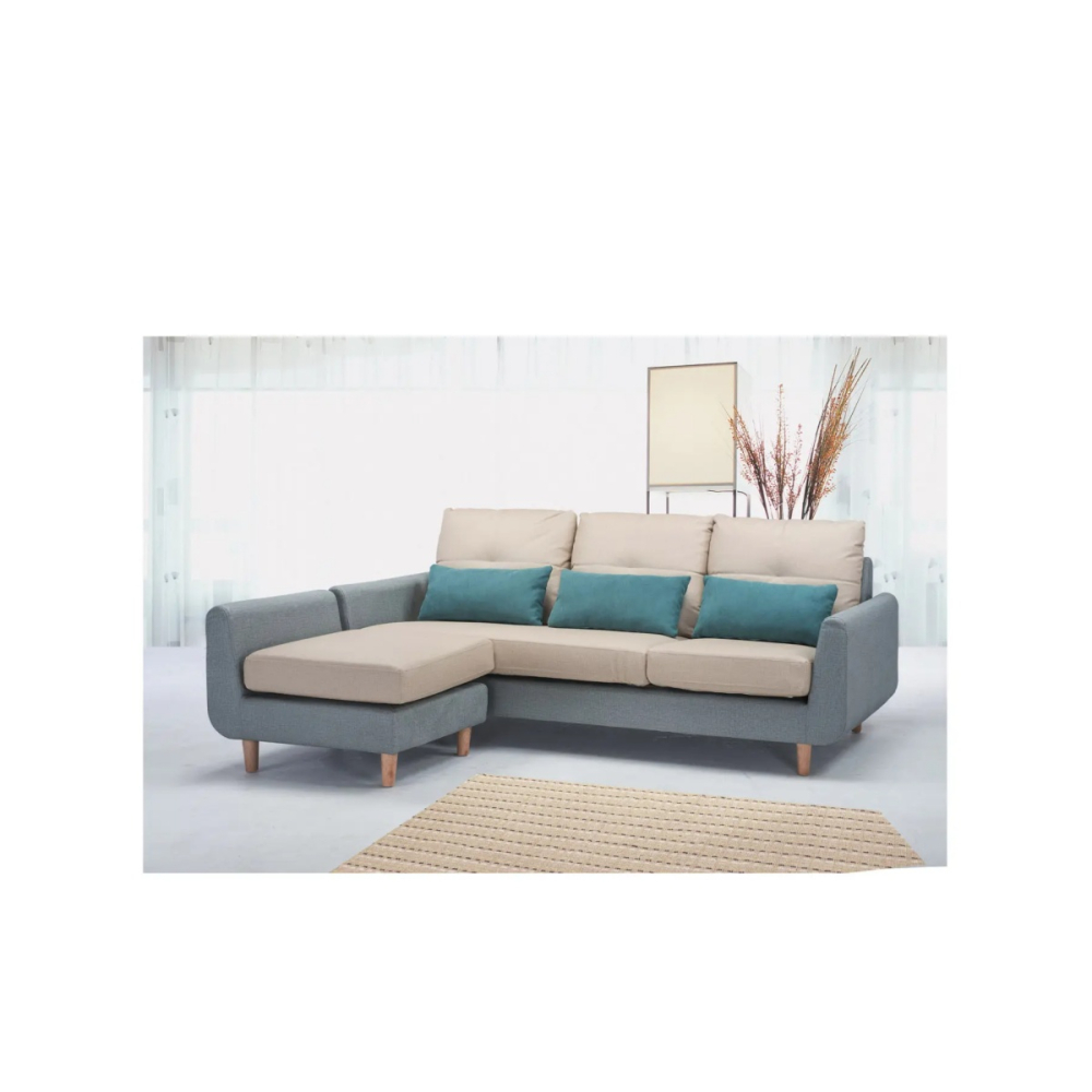 蘭卡斯L型皮面沙發