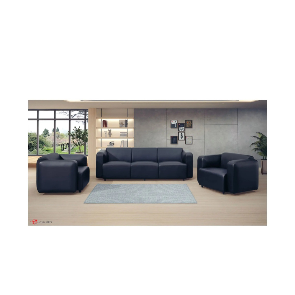 馬斯特級黑皮沙發