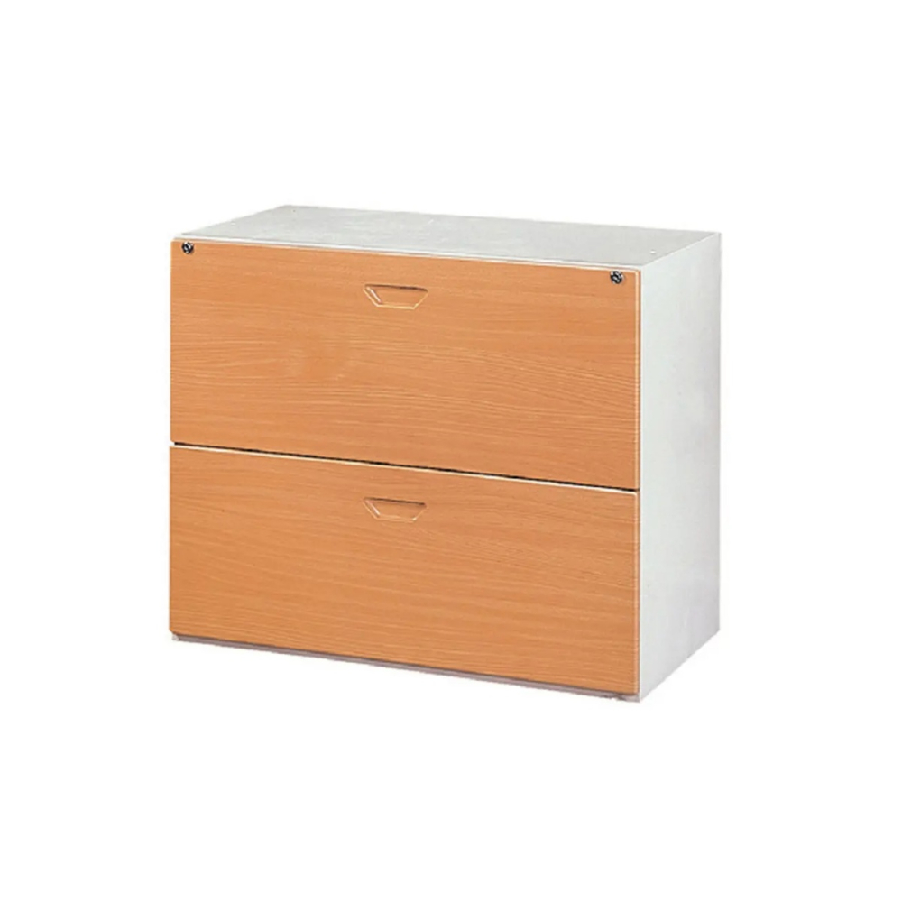 鋼木抽屜二層式