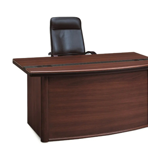 5尺弧形全木皮辦公桌