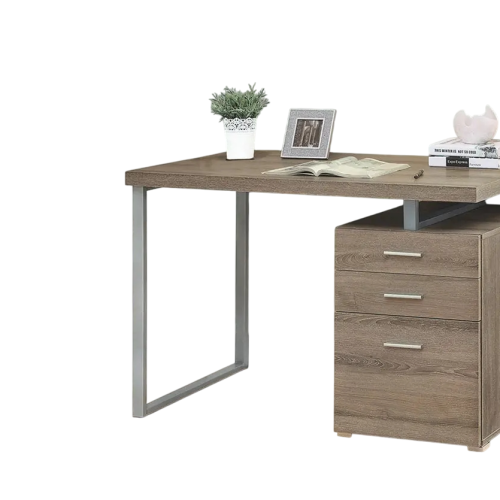 褐灰色康迪仕摩登電腦書桌