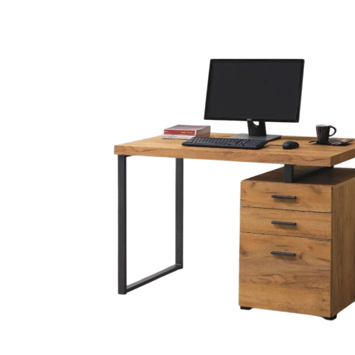 黃金橡木色康迪仕摩登電腦書桌