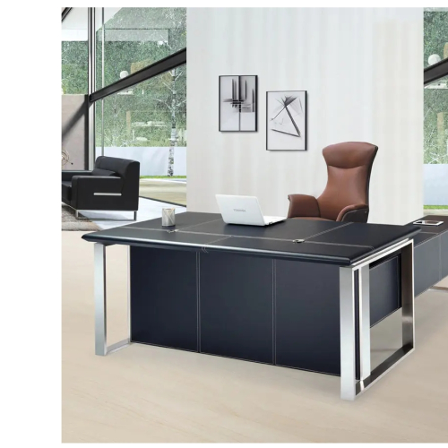 6.5尺邦德凱樂優質馬鞍皮主管桌