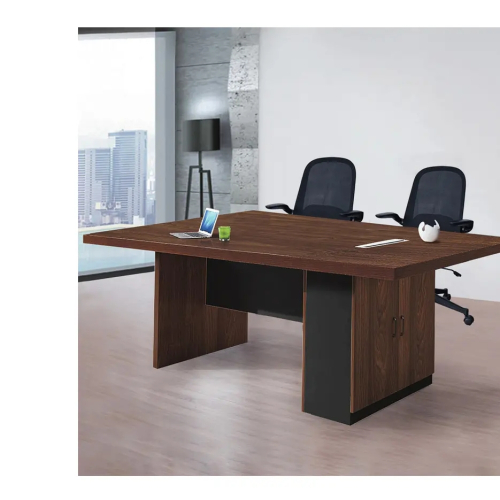 格萊克大理胡桃鐵灰會議桌